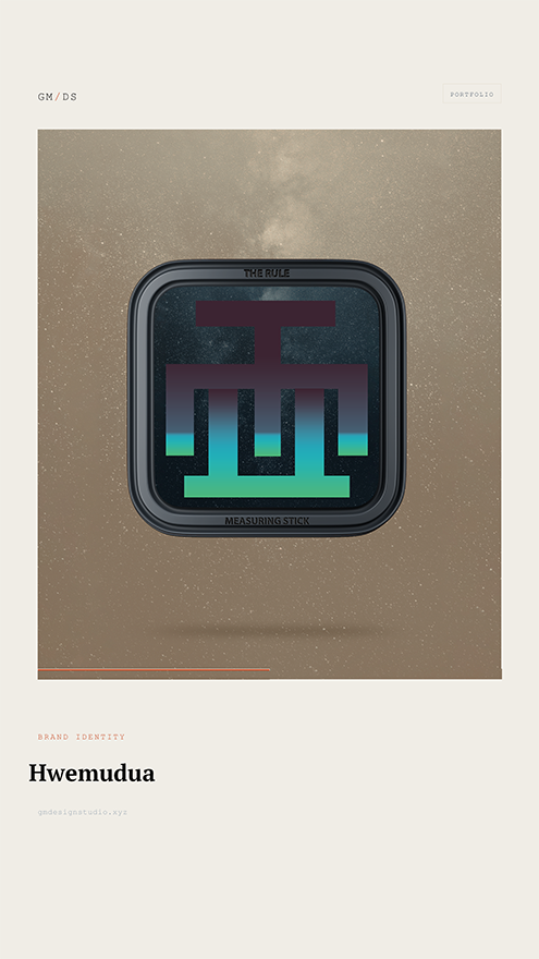 Hwemudua Adinkra symbol digital artwork